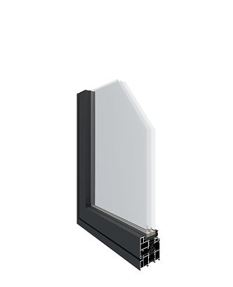 Angle sample angle of modern window group 3d model