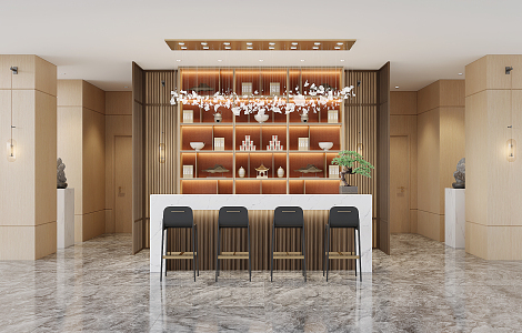 New Chinese Bar Area Water Bar 3d model