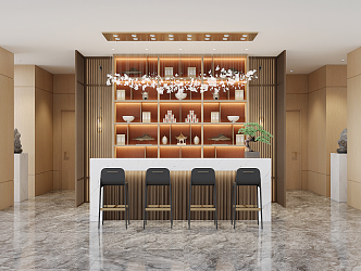 New Chinese Bar Area Water Bar 3d model