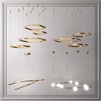 Light Luxury Chandelier 3d model