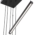 Modern Linear Chandelier Design With Multiple Hanging Bars And Sleek Hanging Structure 3d model