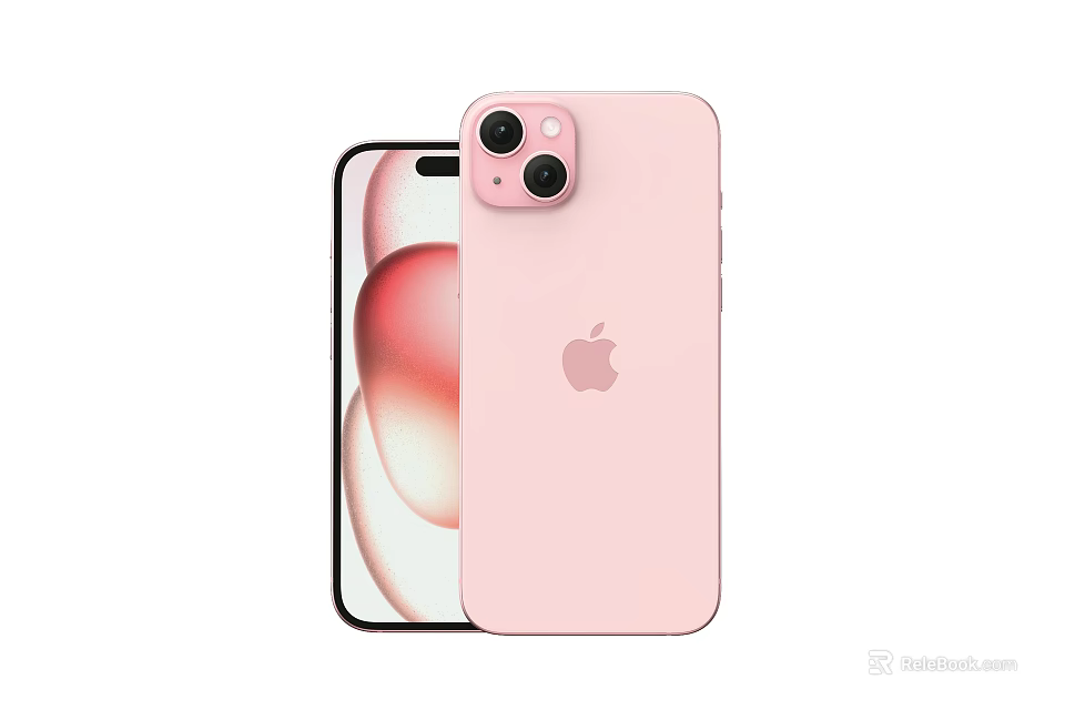 Pink Apple iPhone With Dual Camera Back Logo And Front Screen 3d model 