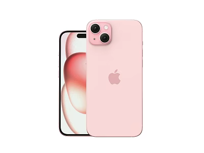Pink Apple iPhone With Dual Camera Back Logo And Front Screen 3d model