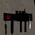 Modern Bathroom Accessories Wall Mounted Storage Organizer with Hair Dryer and Bottles