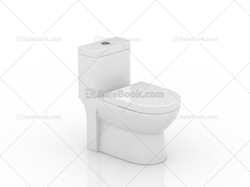 Modern toilet seat 3d model