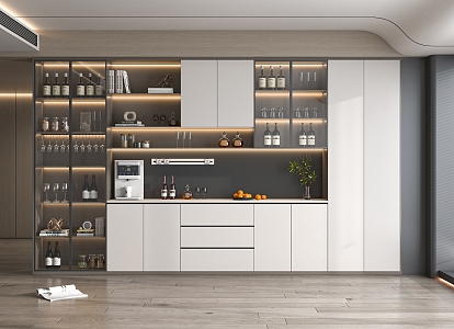 Modern Wine Cabinet 3d model