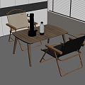 Modern Leisure Tables and Chairs Negotiation Tables and Chairs Dining Tables and Chairs 3d model