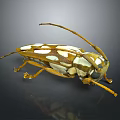 Detailed Longhorn Beetle With Long Antennae Brown White Spotted Body And Orange Legs