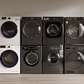 Modern Washer Wall Mounted Washer Dryer Appliances 3d model