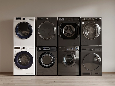 Modern Washer Wall Mounted Washer Dryer Appliances 3d model