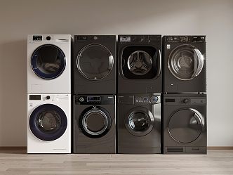 Modern Washer Wall Mounted Washer Dryer Appliances 3d model