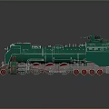 Vintage Green Steam Train Model with Classic Design and Detailed Metal Wheels