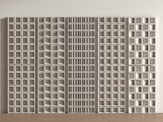 Modern advance cement brick partition 3d model