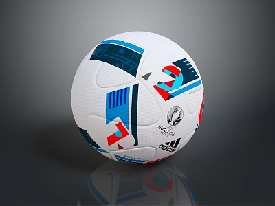 Adidas Official FIFA World Cup Match Football with Colorful Pattern and Brand Logo 3d model