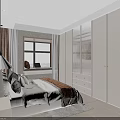 Warm Modern Minimalist Living Dining Room Interior Design With Cozy Ambient Lighting And Comfortable Furniture
