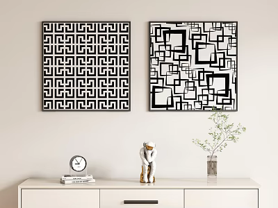 Abstract Decorative Painting Hanging Painting 3d model