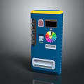 Commercial Blue And Yellow Vending Machine With Colorful Wheel Digital Screen Coin Slot Dispensing Compartment