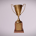 Modern Trophy Podium Cartoon Trophy 3d model