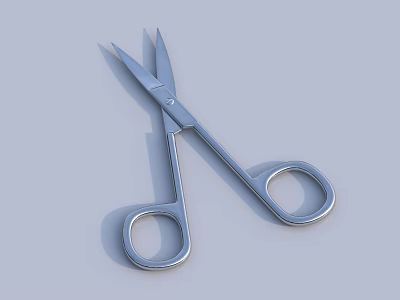 Stainless Steel Household Scissors With Sharp Blades And Comfortable Handles For Daily Use 3d model