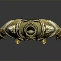 Divine Mythical Warrior In Golden Armor With Halo And Blue Accents