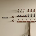 Poliform Wooden And Metal Wall Mounted Hooks For Home Hanging Items