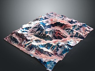 Geography, topography, mountain shape, ridge, ridge, valley, mountain range, canyon, geomorphology, mountain peak, mountain body 3d model