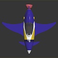 Modern Aircraft Space Plane Space Vehicle Science Fiction Plane 3d model