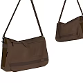 Stylish Brown Shoulder Bags With Horizontal Stripes And Durable Fabric For Everyday Use