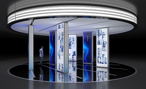 Modern Exhibition Hall 3d model