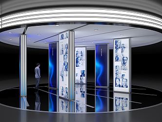 Modern Exhibition Hall 3d model