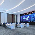 modern command center police command center 3d model