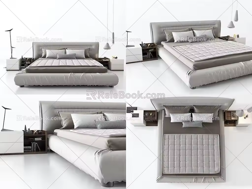 Double bed 3d model