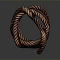 Soft Material Woven Striped Brown And White Coiled Household Accessory For Home Decor