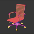 Modern Green Office Chair With Armrests And Rolling Swivel Wheels