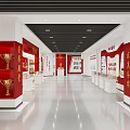 New Era Party Building Culture Propaganda Wall With Red Background Golden Calligraphy And Prosecution Spirit