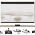 Projection equipment Curtain projector 3d model