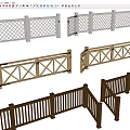 Various Design Styles of Fences with Lattice Crossed Railing and Color Options