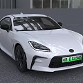 White Sports Car With Open Hood Revealing Engine Compartment Details