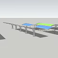 Various Colored Modern Canopy Shelter Structures With Metal Support Frames Design