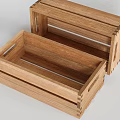 Open Wooden Crates With Decorative Structure For Storage And Display Use 3d model