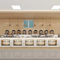 Modern Specialty Store with Bright Lighting White Display Cabinets and Product Displays
