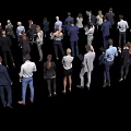 Diverse Team of Business Professionals in Formal Attire Posing Together