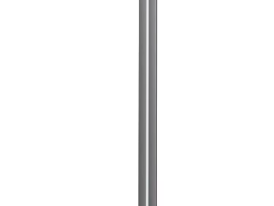 Modern Gray Outdoor Light With Metal Pole For Garden And Yard Use 3d model