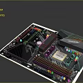GIGABYTE High Performance Motherboard Featuring Heat Sink and Expansion Slots for PC Builds