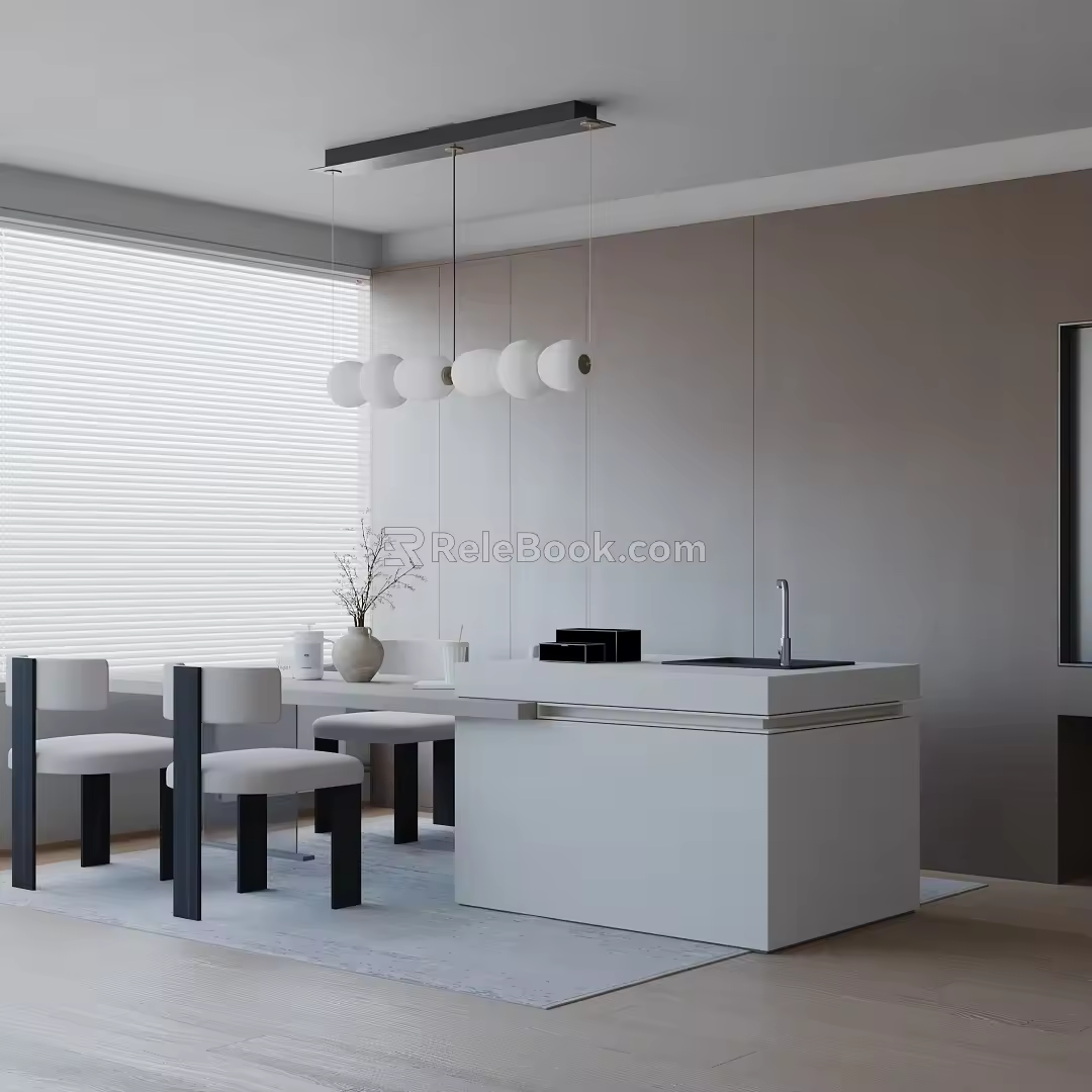 Modern table combination 3d model