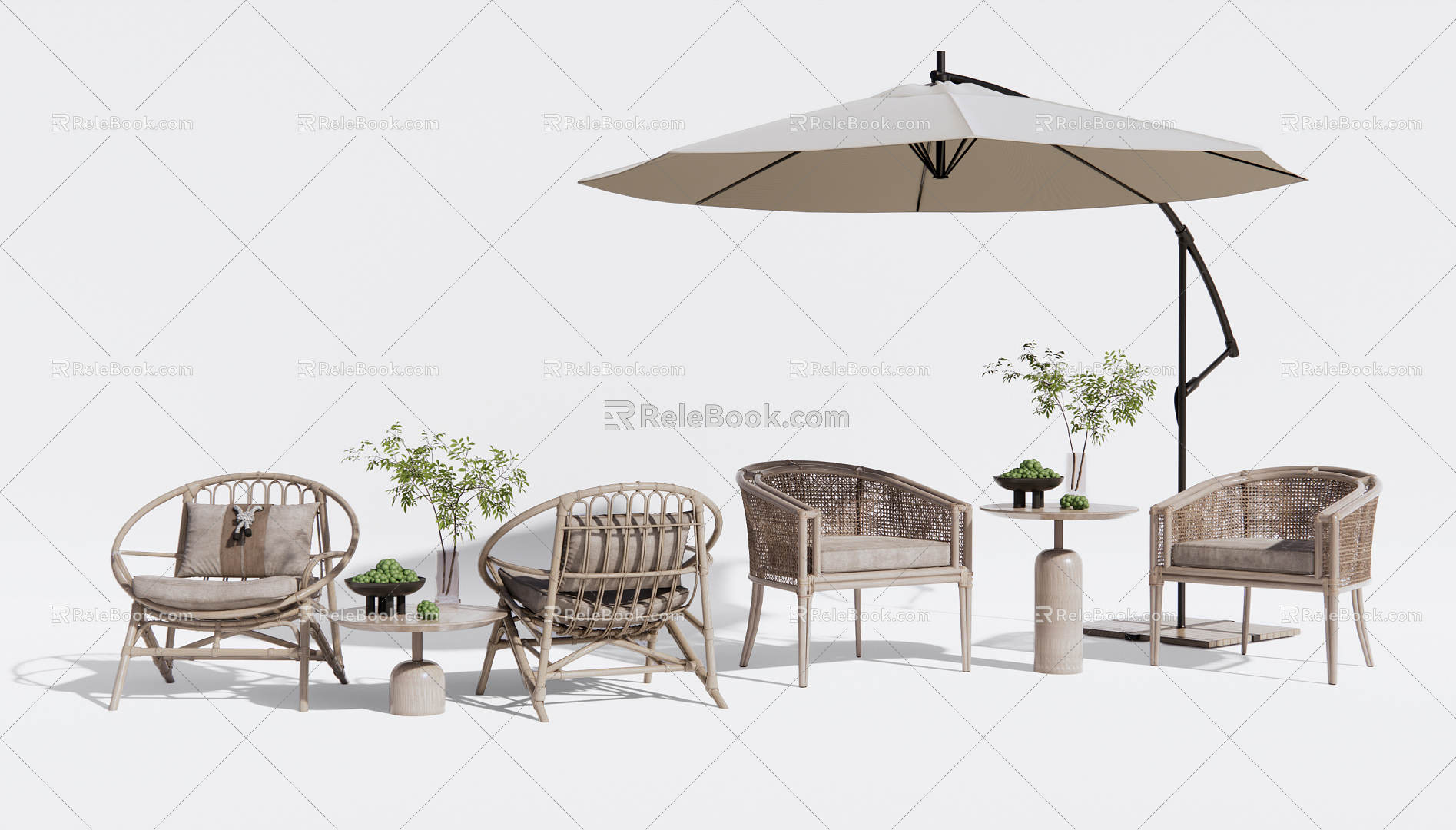 Modern Outdoor Table and Chair Outdoor Leisure Table and Chair model