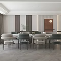 Modern dining room table combination without main lamp 3d model
