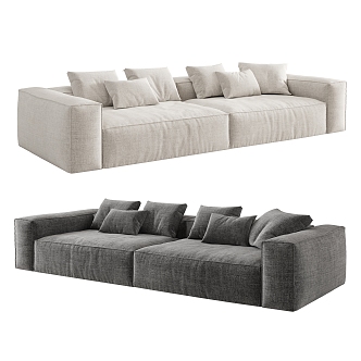 Three-seat sofa 3d model