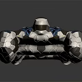 Futuristic Cosmic Spaceship With Aerodynamic Gray White Design And Blue Yellow Accents For Space Exploration