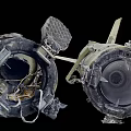 Military Weapon Mechanical Components With Worn Metal Barrel And Gear Structure Details